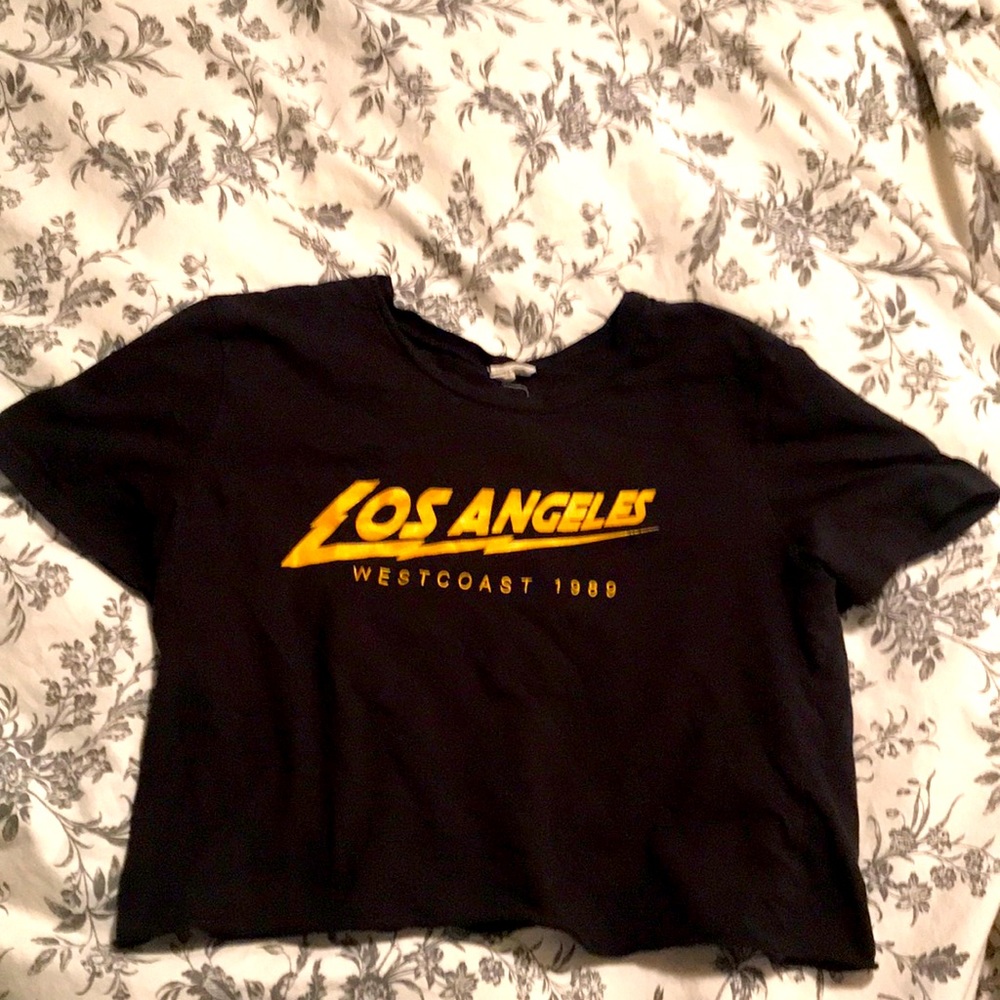Black 1989 Los Angeles crop top